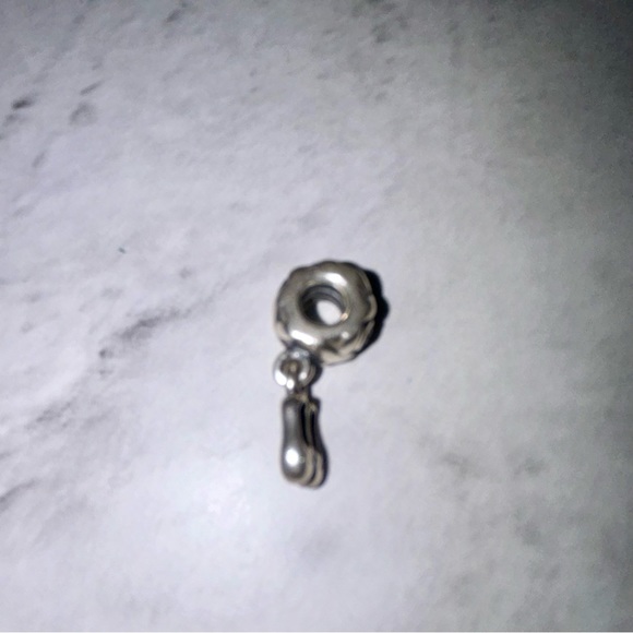 Pandora pink gem and ballet slippers charm. - Picture 2 of 2